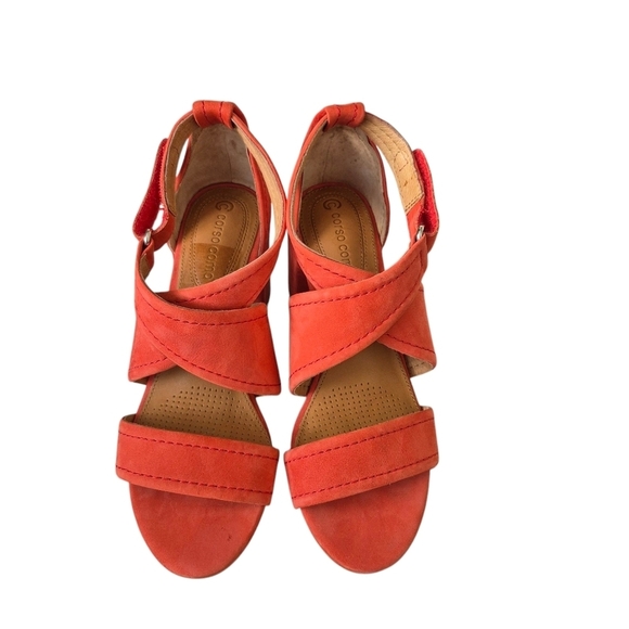 Corso Como Coral Nubuck Leather Heeled Sandals - Picture 5 of 14